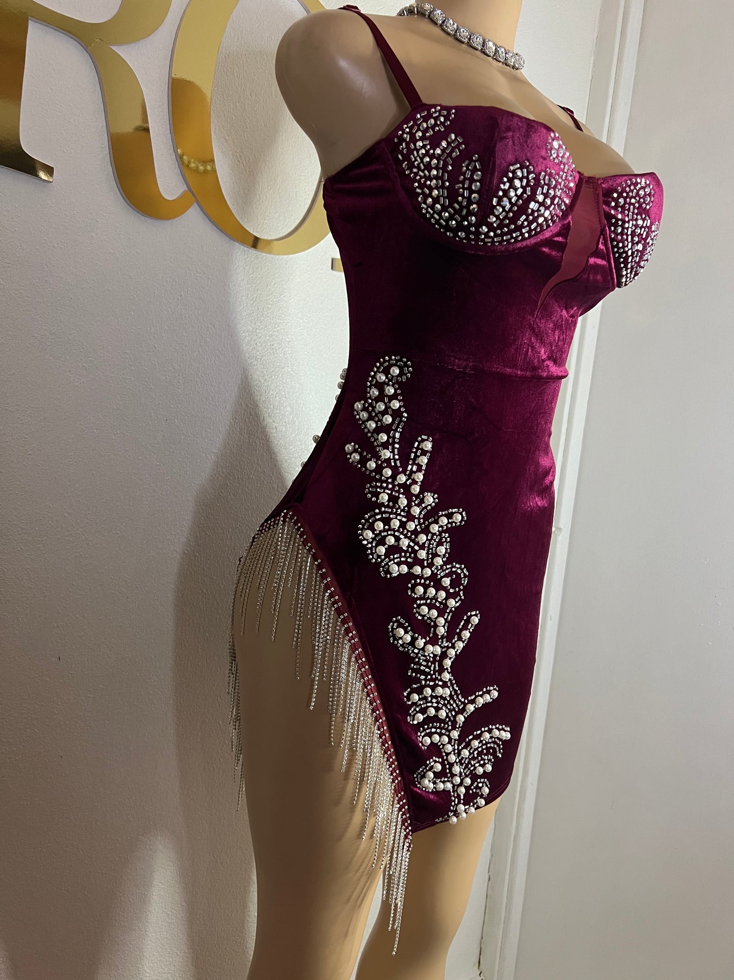 Spice Dress (Burgundy)