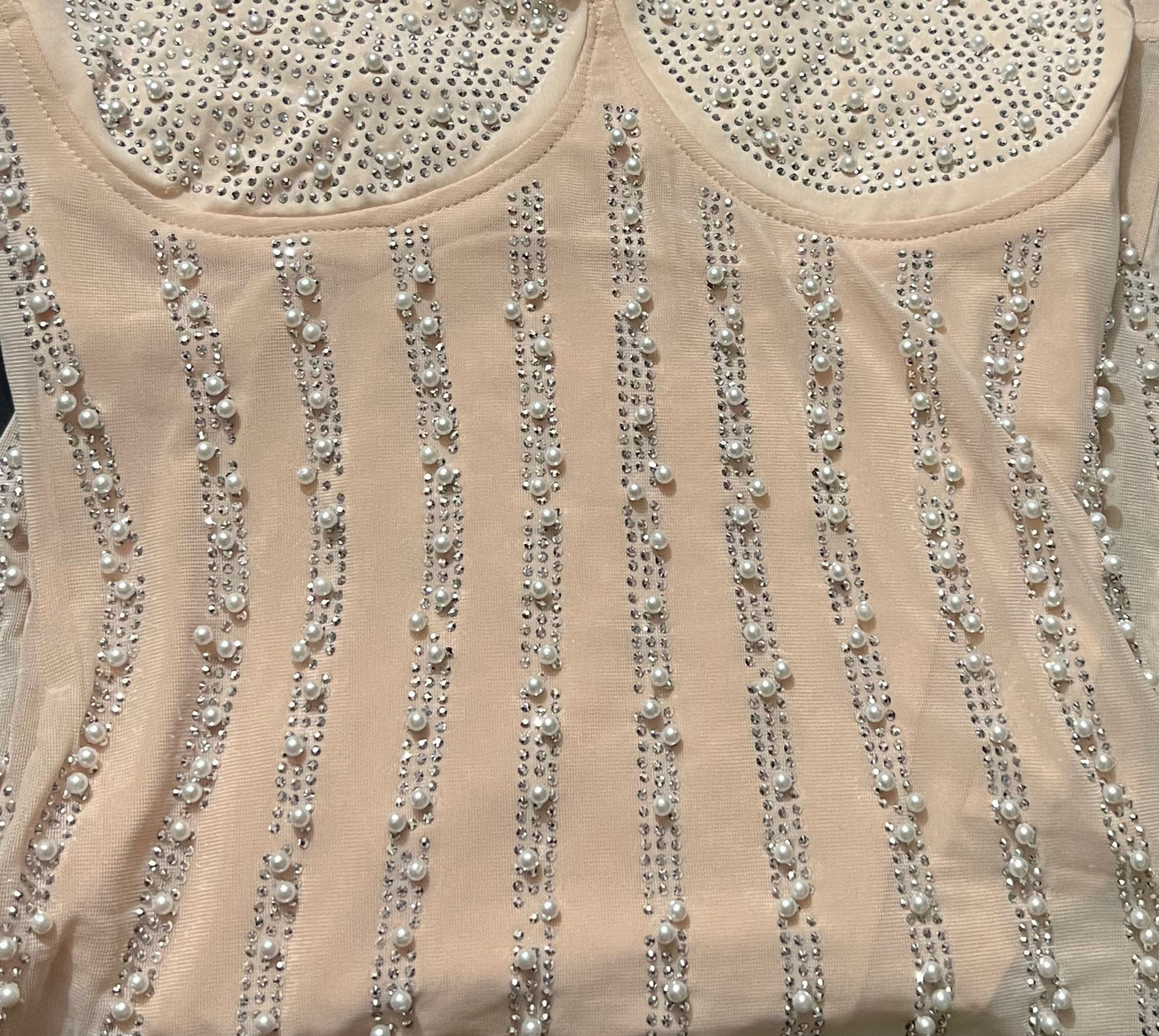Bella Pearl Dress (Nude)