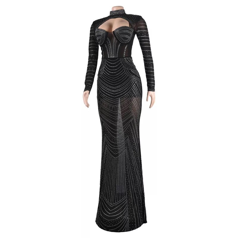 Alexandria Crystal Dress (White)