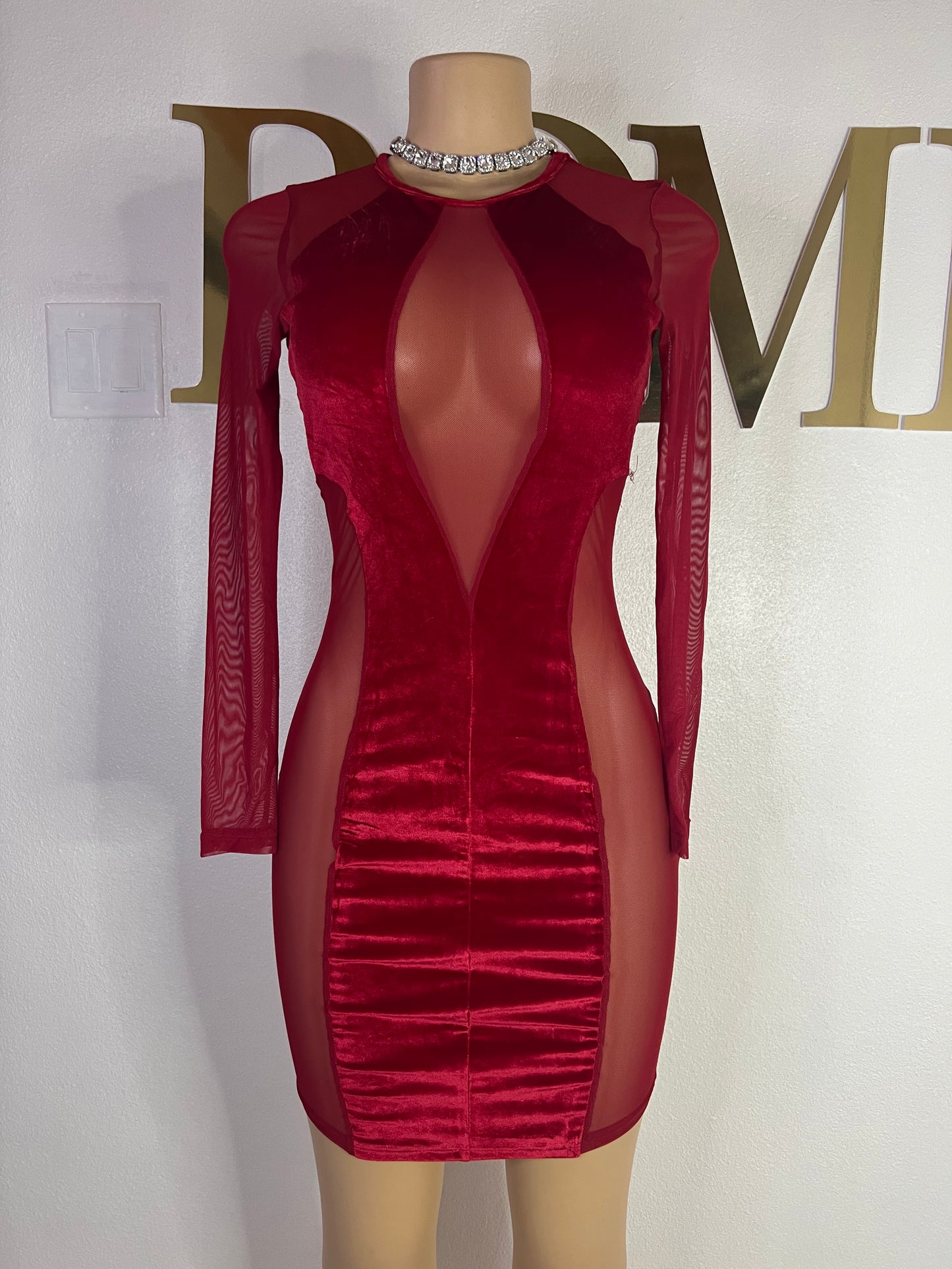 Velvet Rush Dress (Red)
