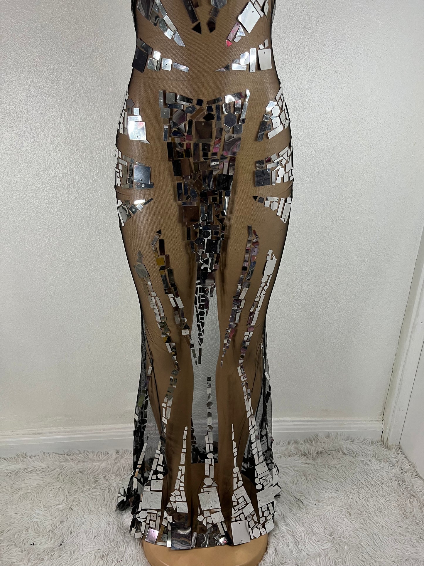 Mirror Mesh Dress