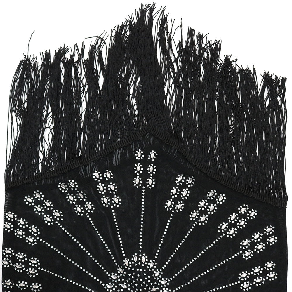 Camila Fringe Dress (Black)