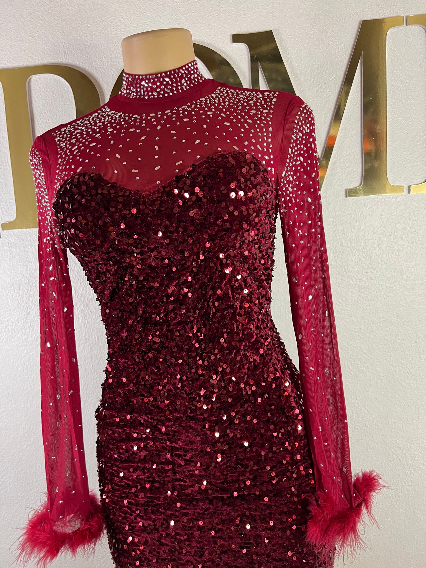 Lydia Dress (Burgundy)