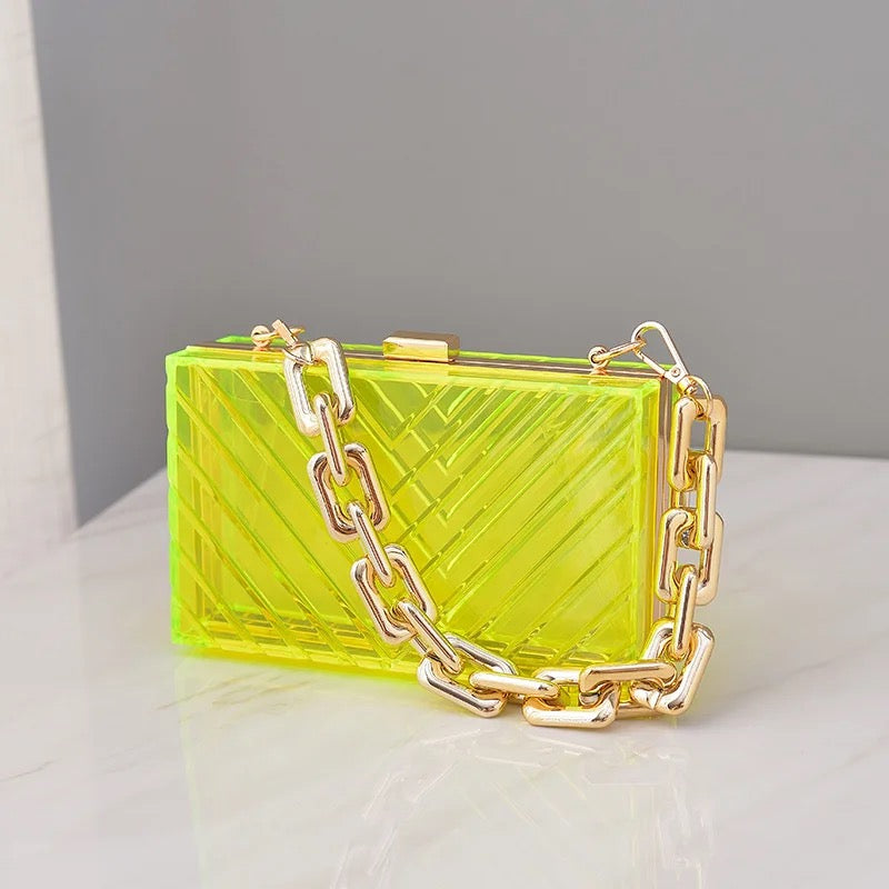 Truth Transparent Design Purse (Green)