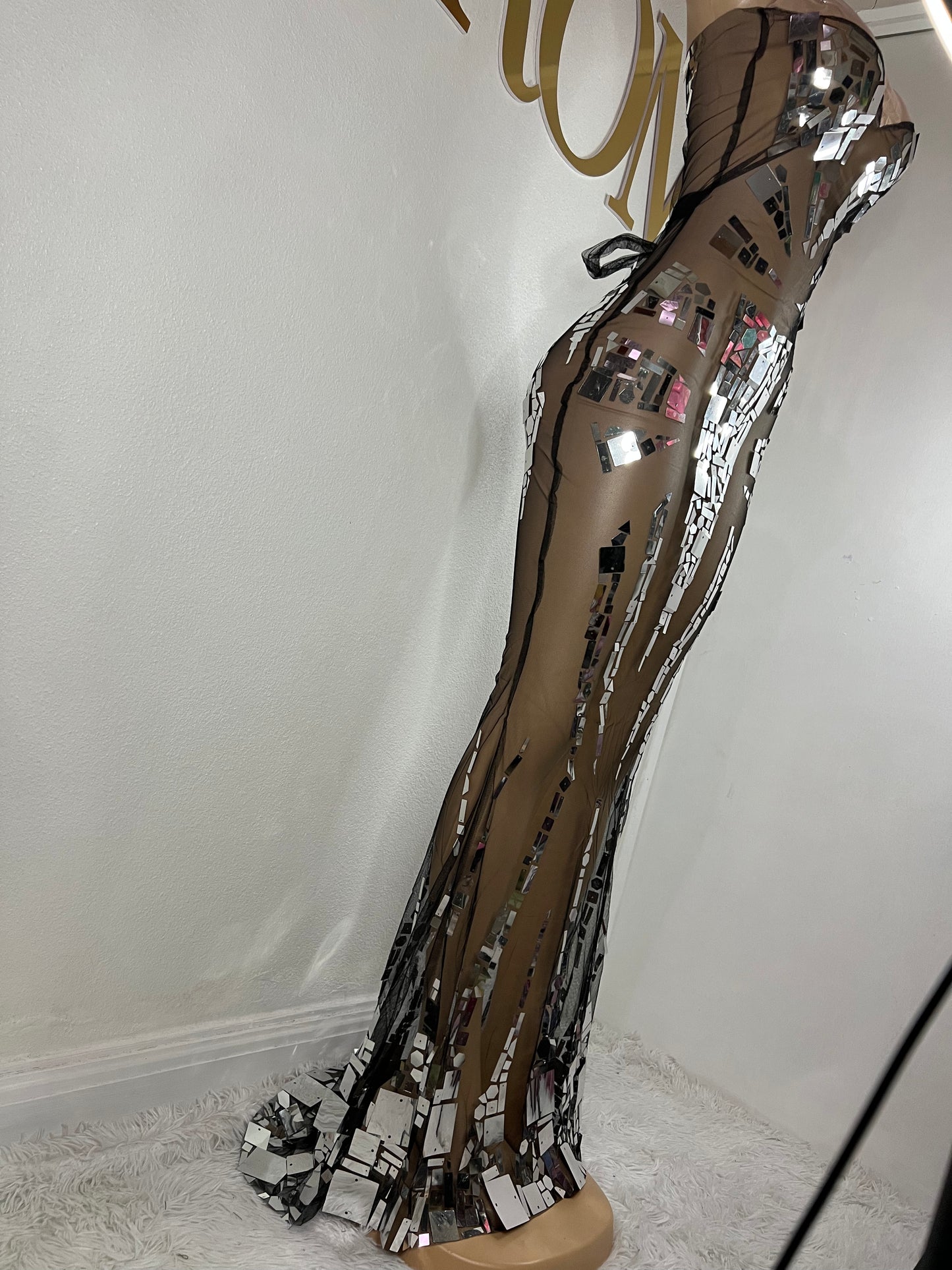 Mirror Mesh Dress