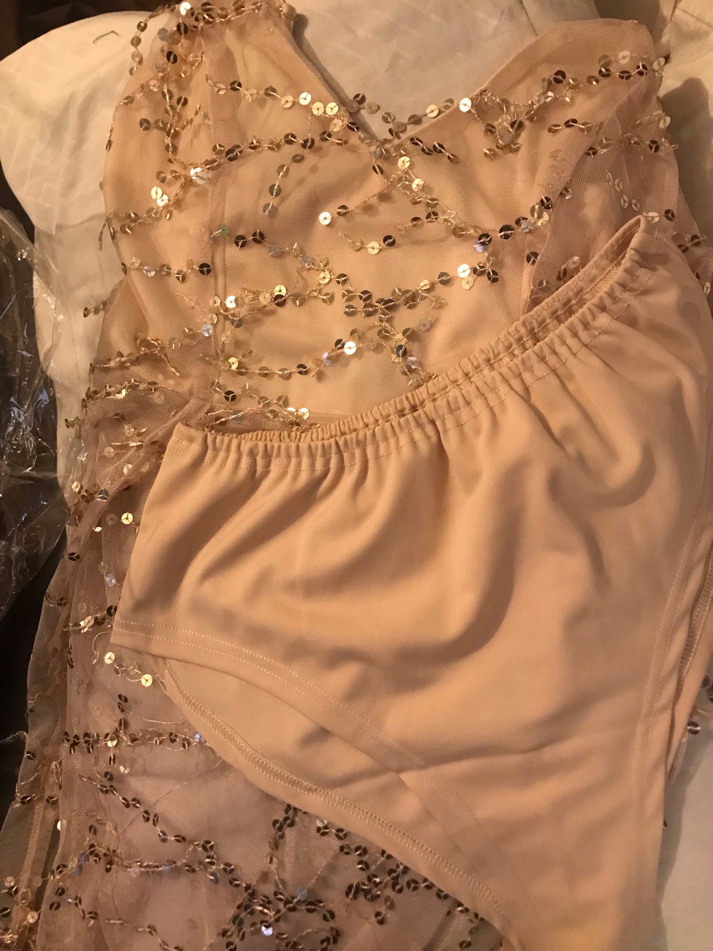 Eva High Split Dress (Nude)