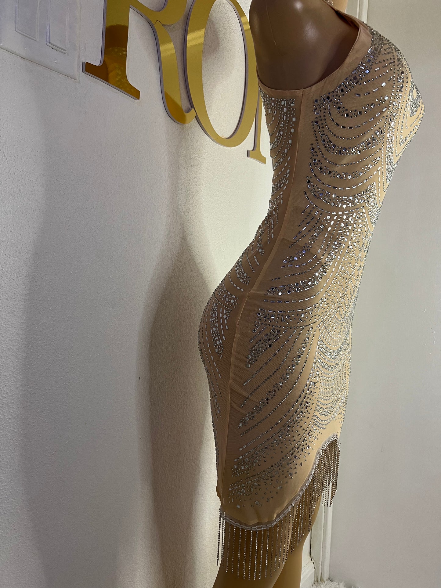 Jessica Crystal Dress (Nude)