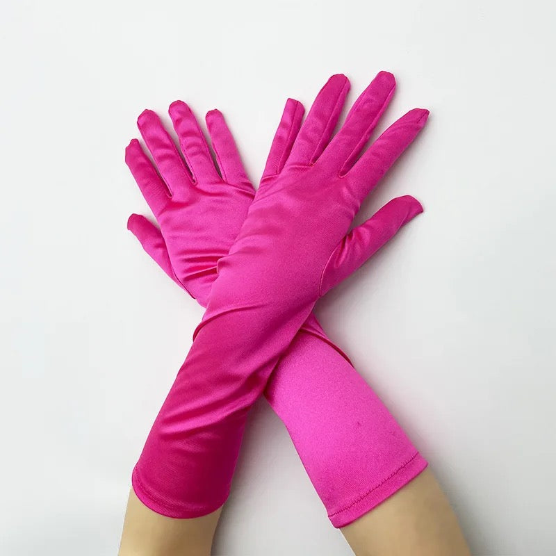 Medium Satin Gloves (Pink)