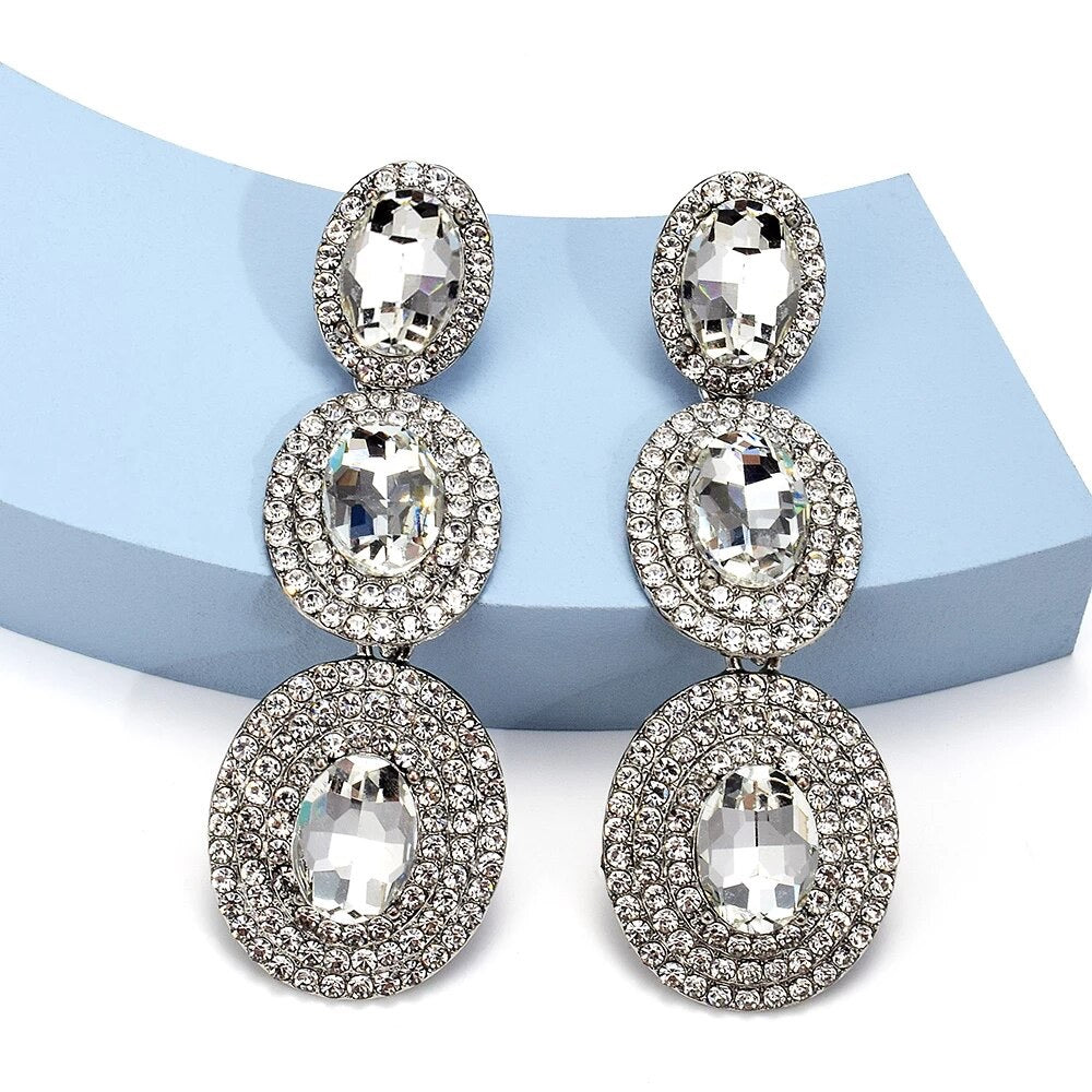 Chan Crystal Earrings (Silver)