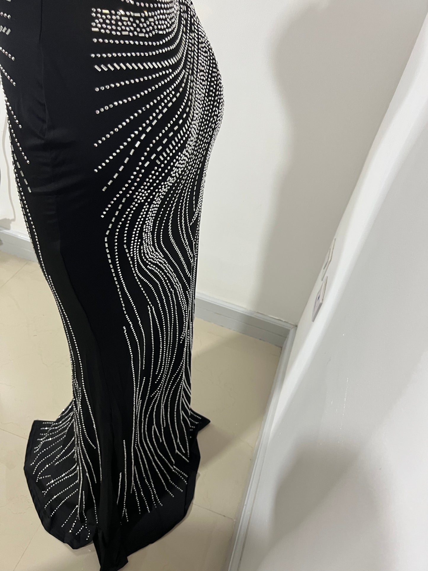 Astrid Crystal Dress (Black)