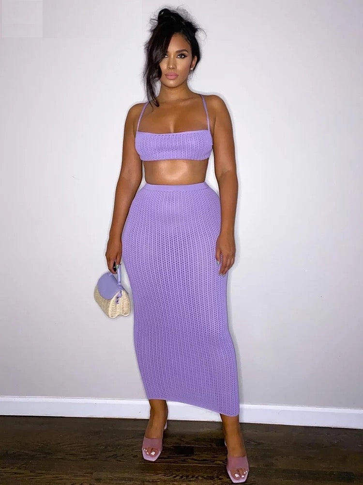 Mimi Skirt Set (Purple)