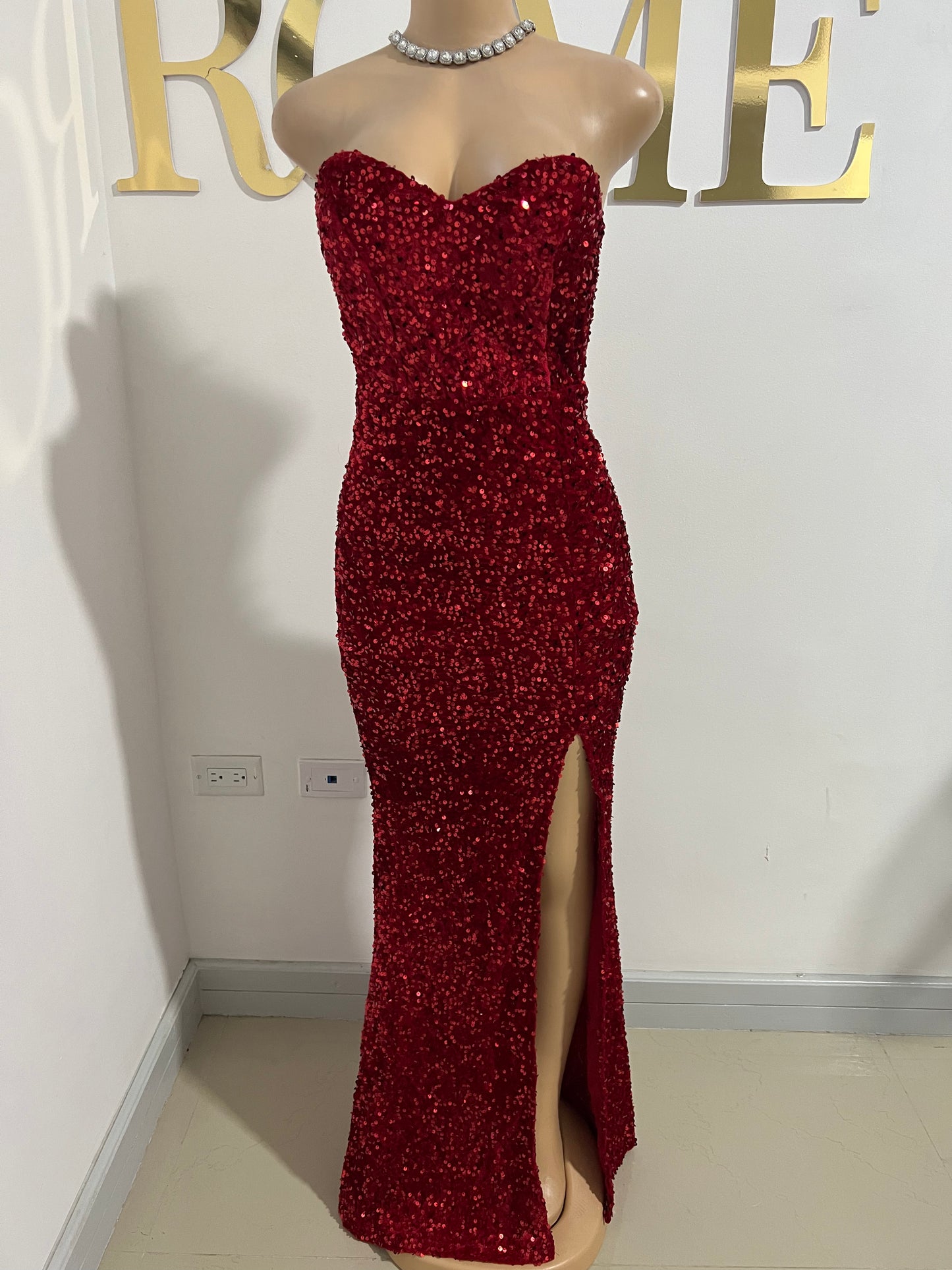 Christina Glam Dress (Red)