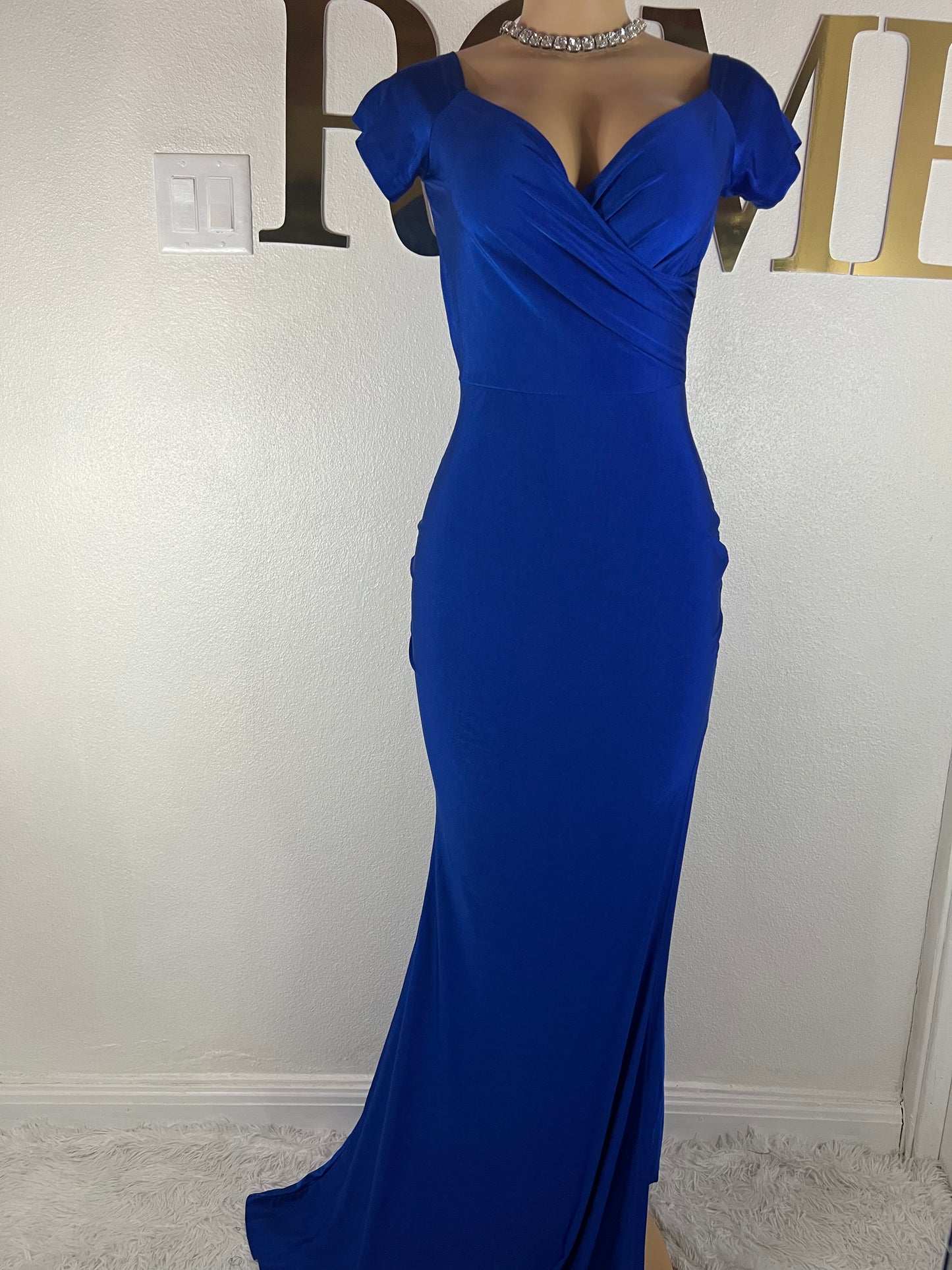 Kerry Short Sleeve Dress (Blue)