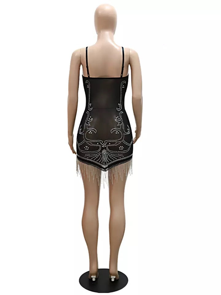 Lola Crystal Dress (Brown)