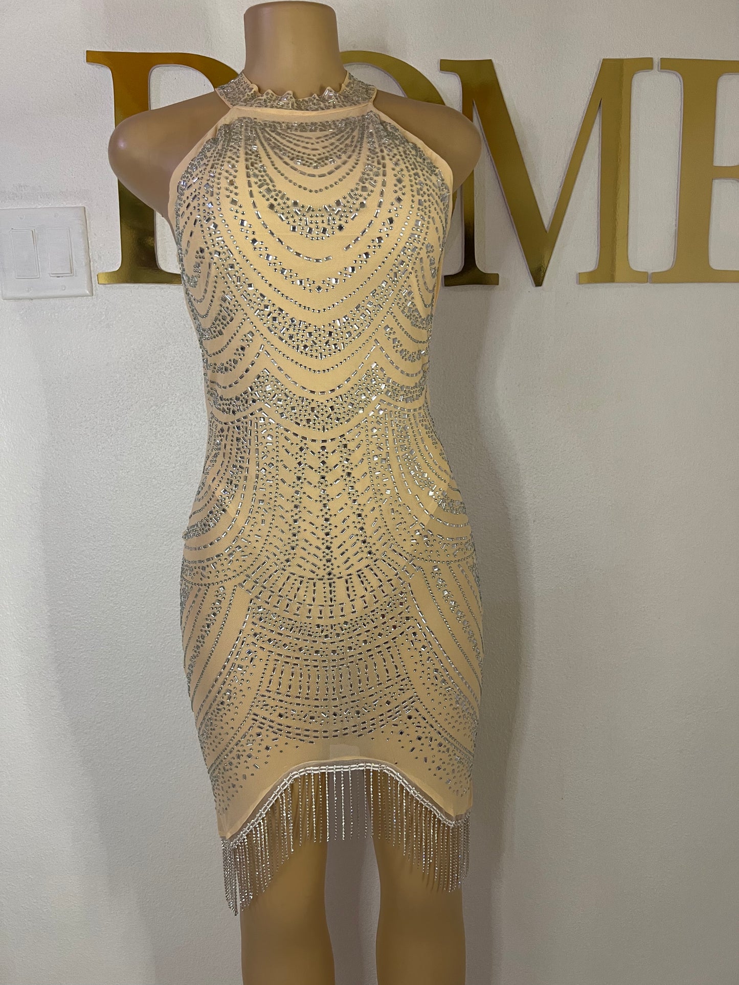 Jessica Crystal Dress (Nude)