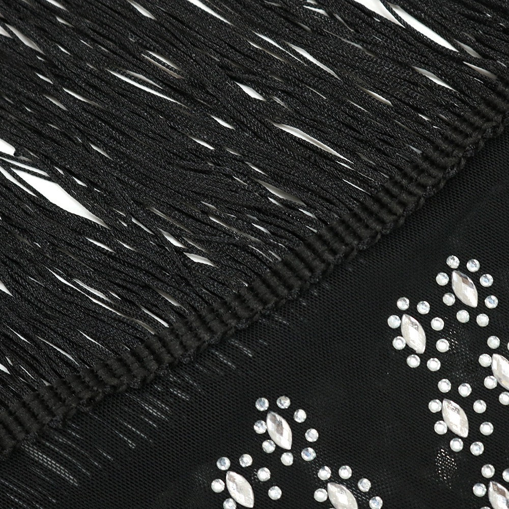 Camila Fringe Dress (Black)