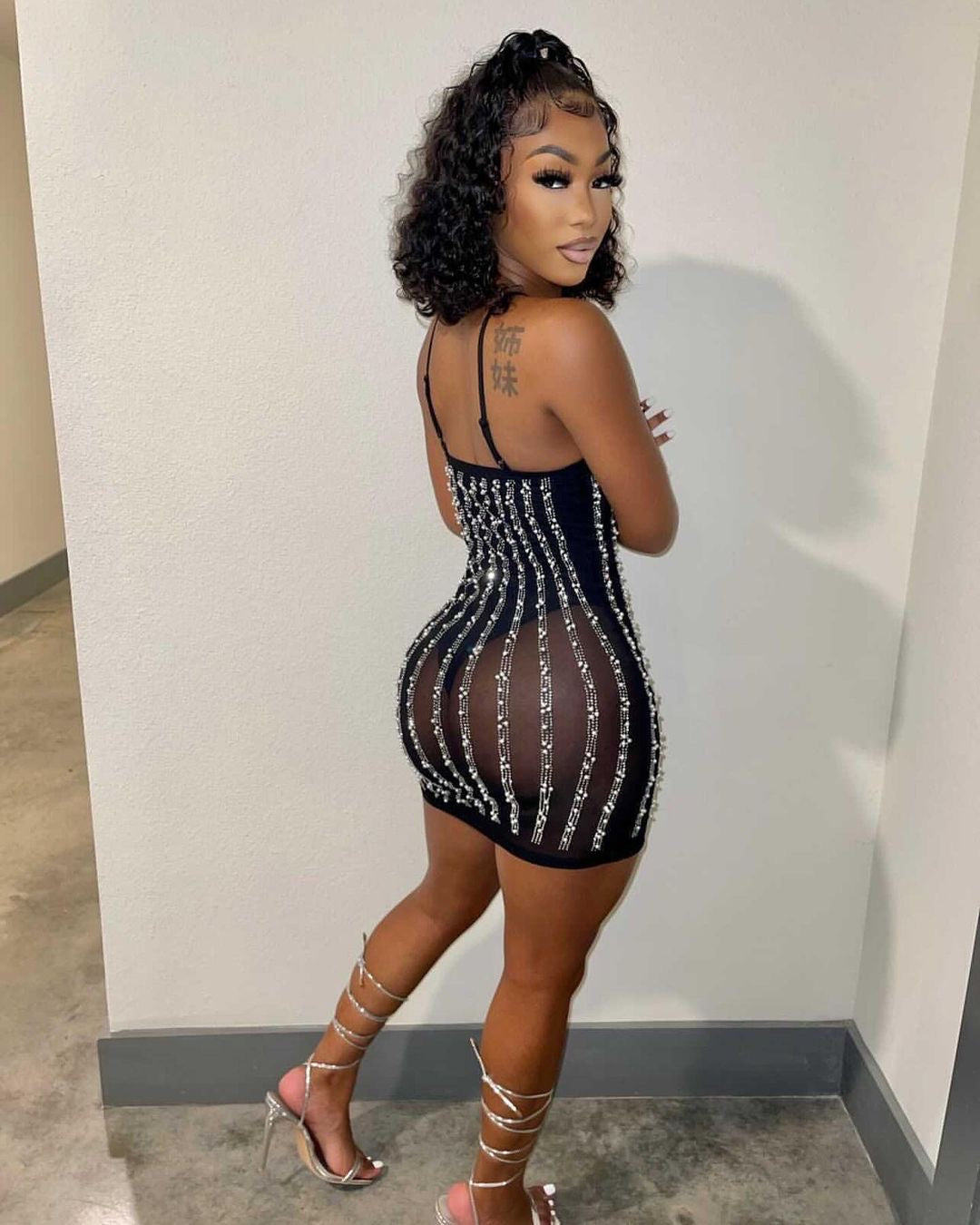 Bella Pearl Dress (Nude)