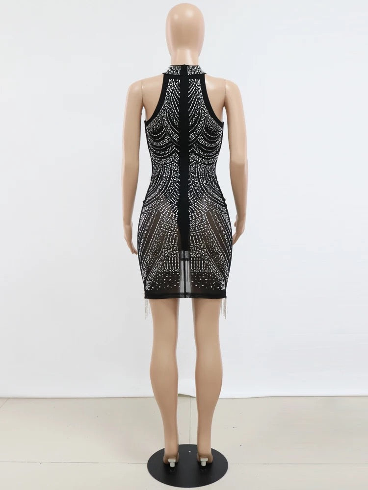 Jessica Crystal Dress (Nude)