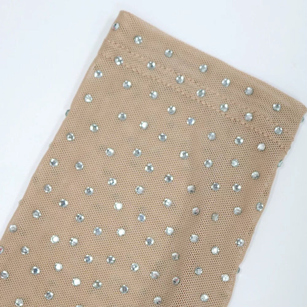 Skylar Crystal Dress (Nude)