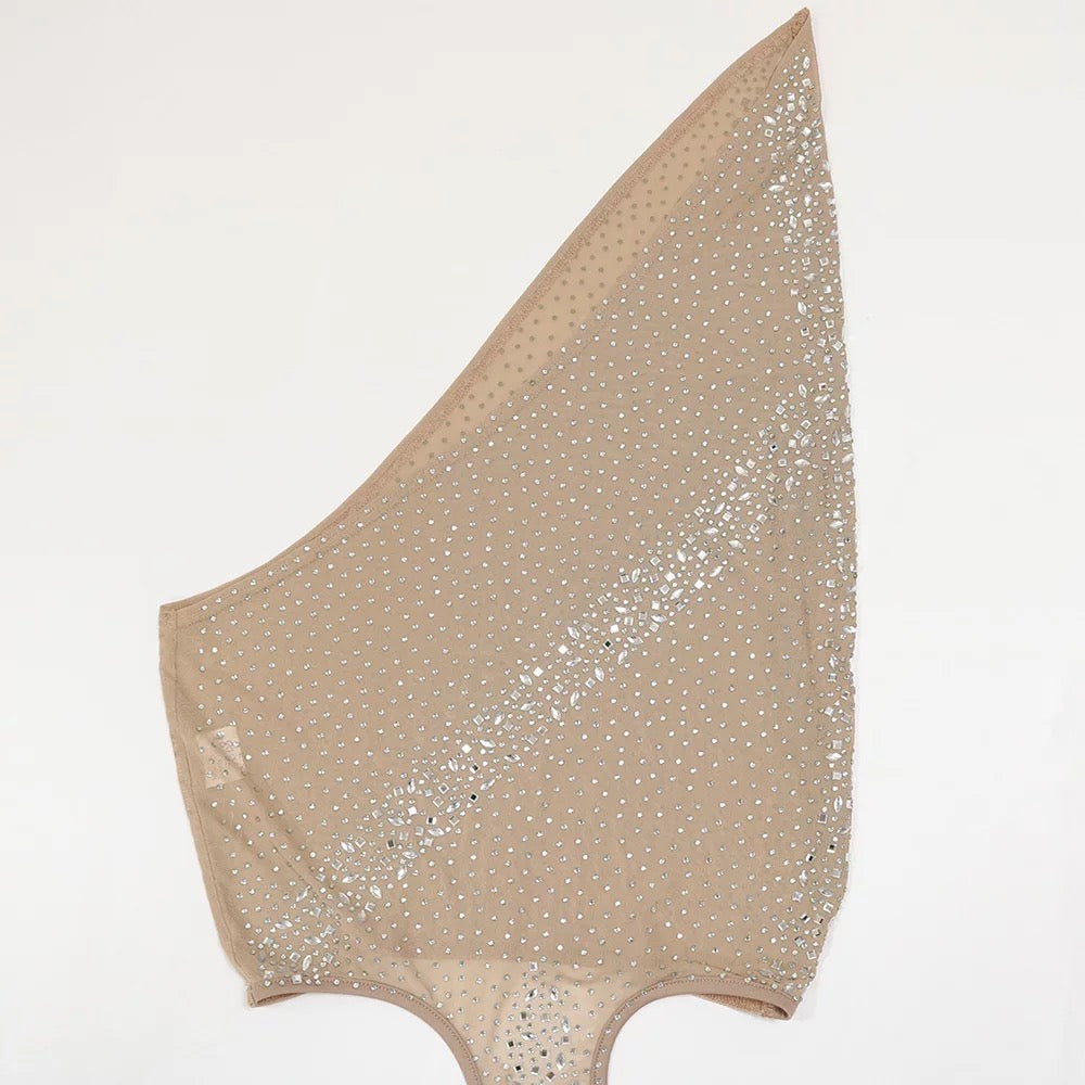 Skylar Crystal Dress (Nude)