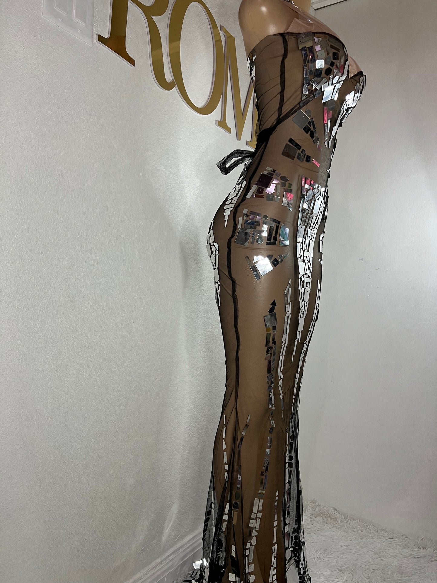 Mirror Mesh Dress