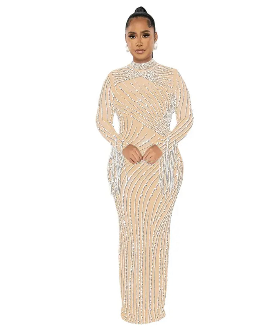 Ellie Long Dress (Nude)