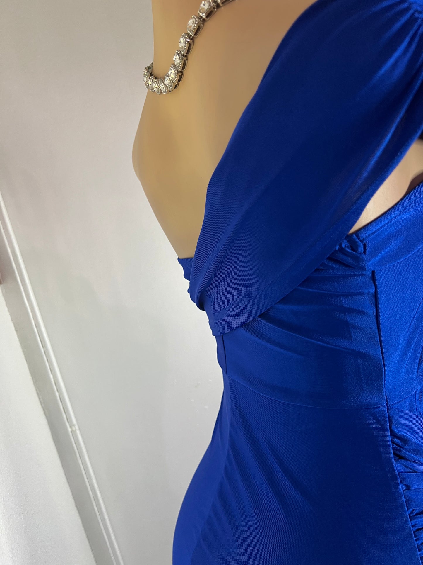Kerry One Shoulder Dress (Blue)