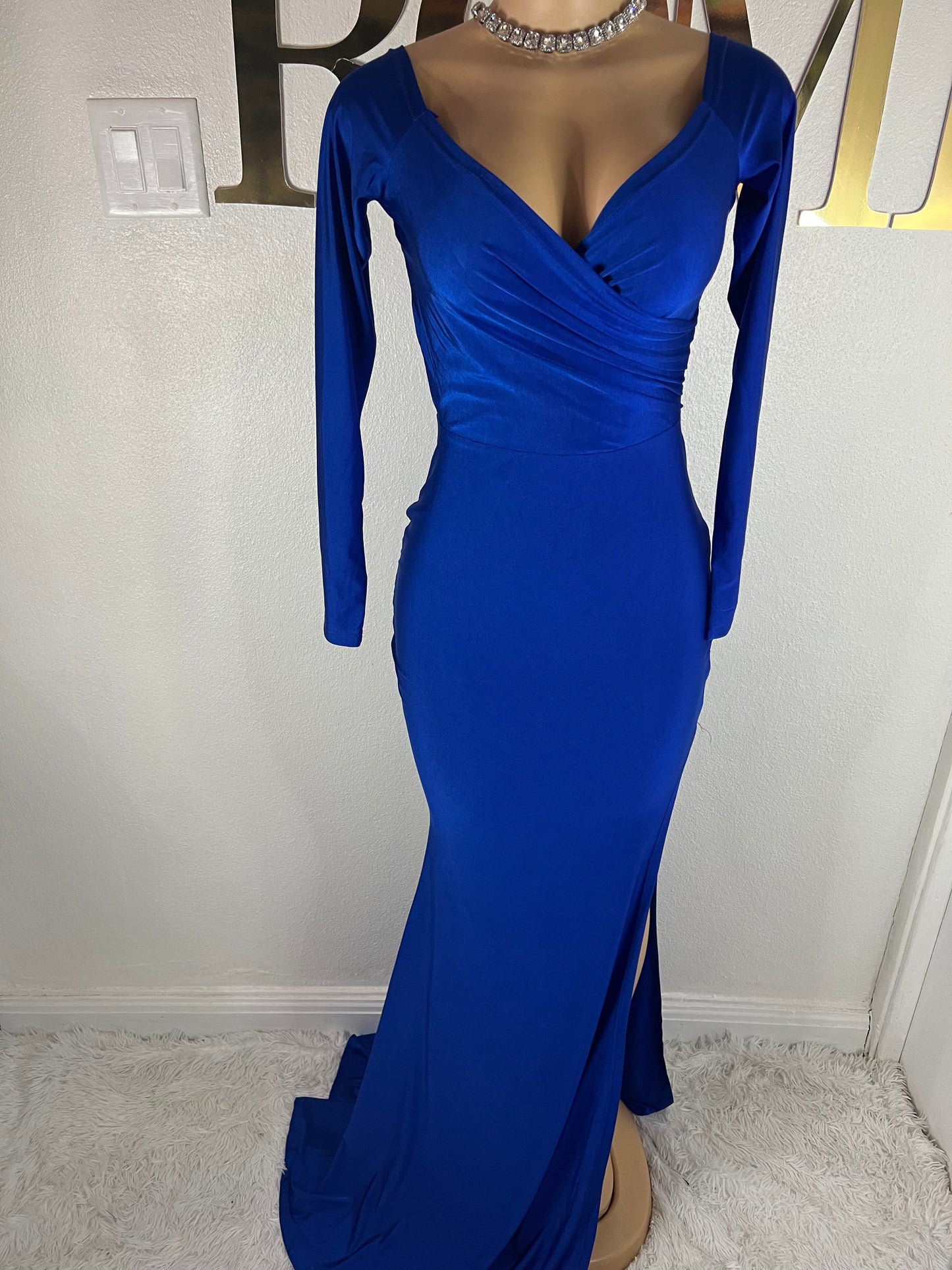 Kerry Long Sleeve Dress (Blue)