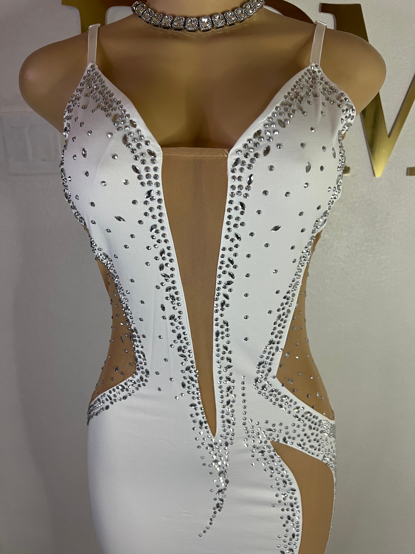 Gaia Crystal Dress (White)