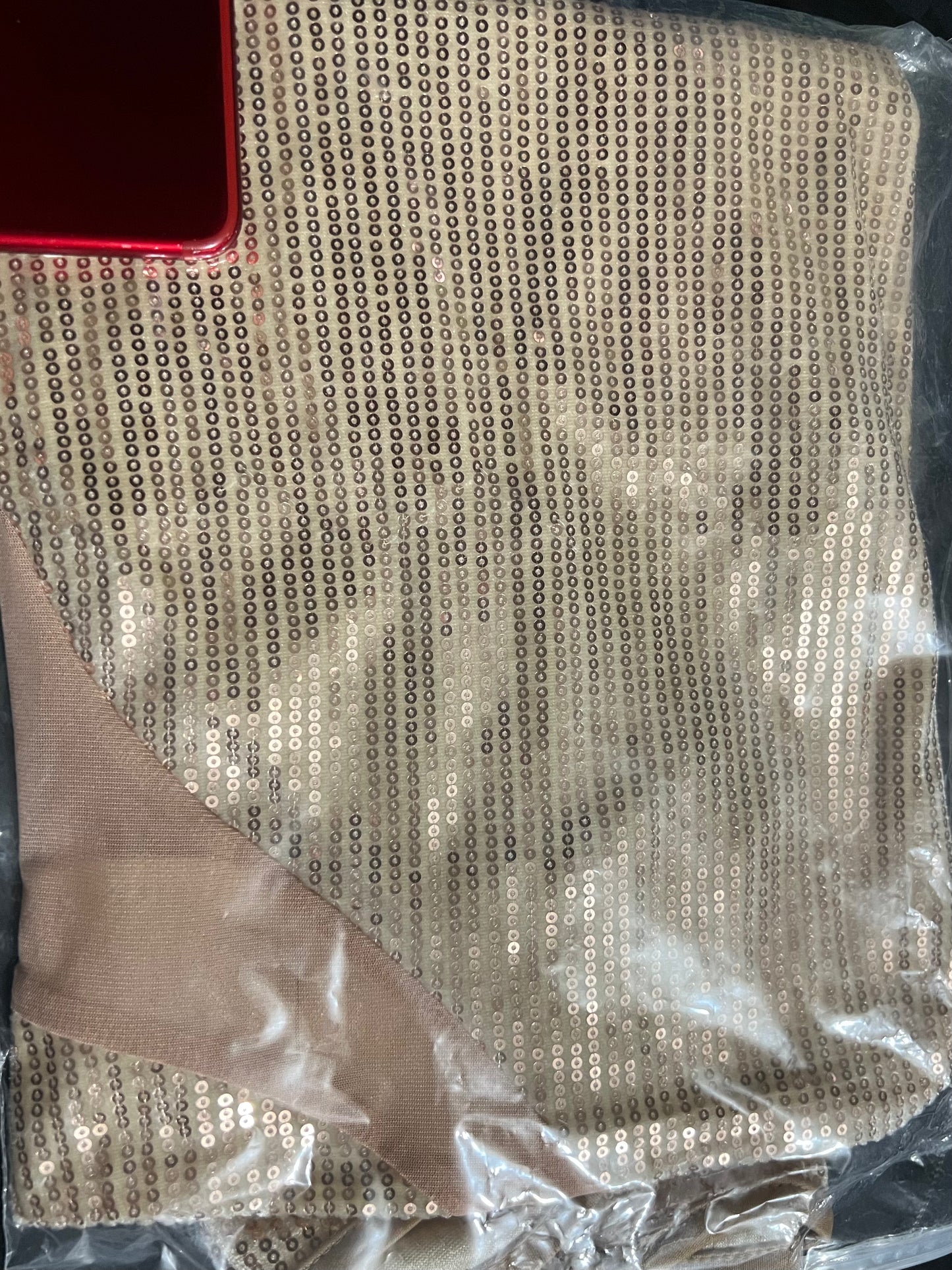 Emma Sequin Dress (Gold- nude)