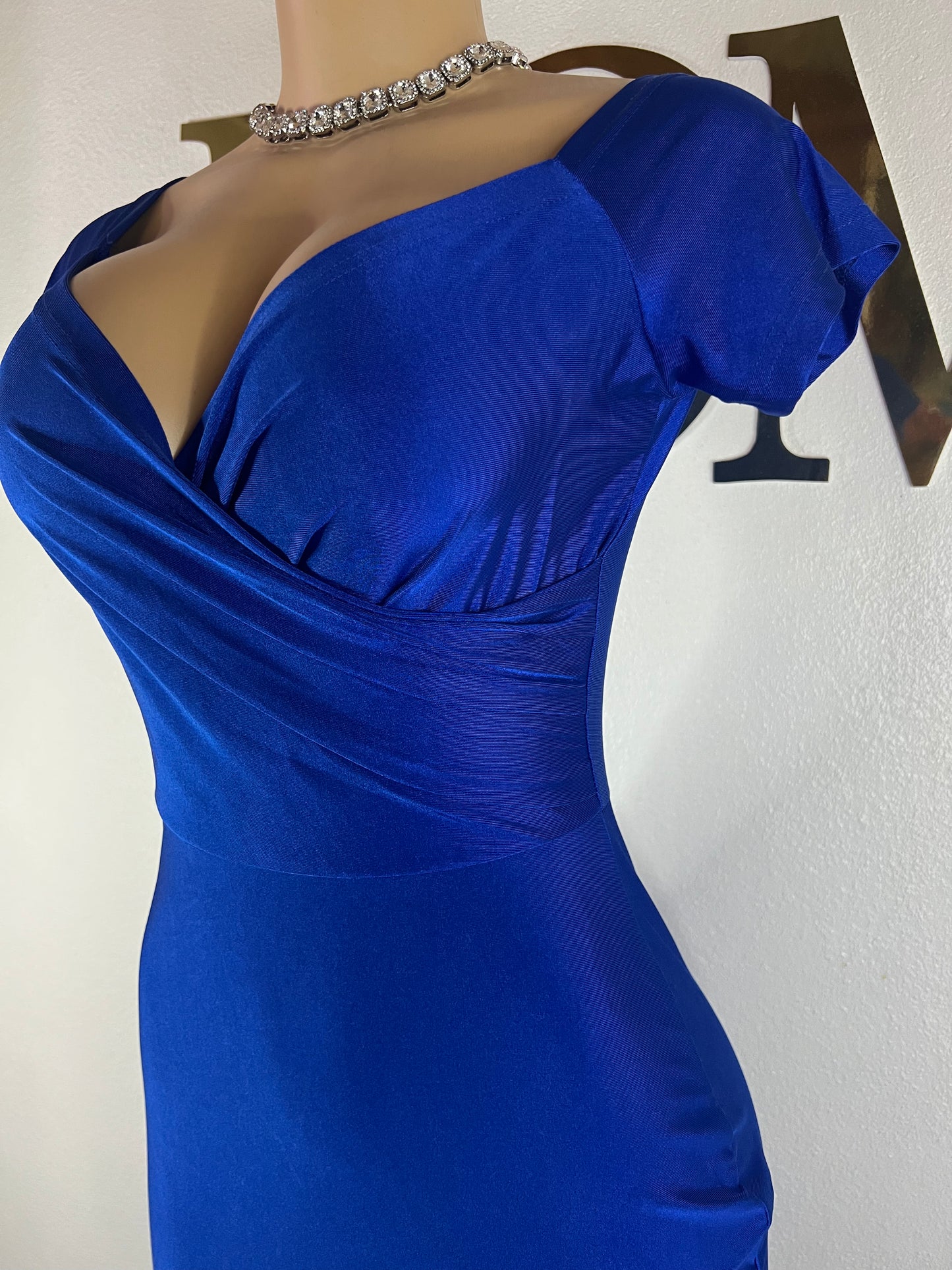 Kerry Short Sleeve Dress (Blue)