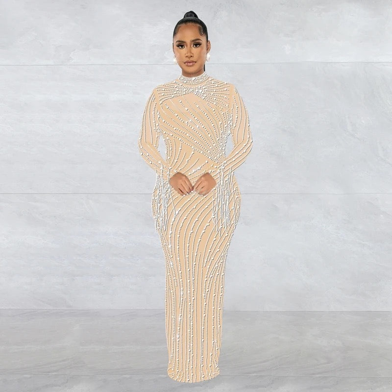 Ellie Long Dress (Nude)