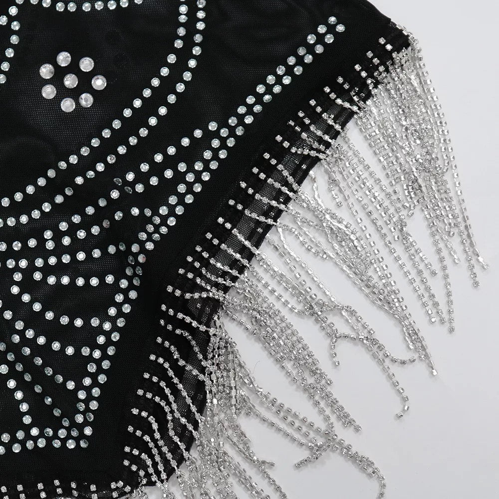 Lola Crystal Dress (Black)