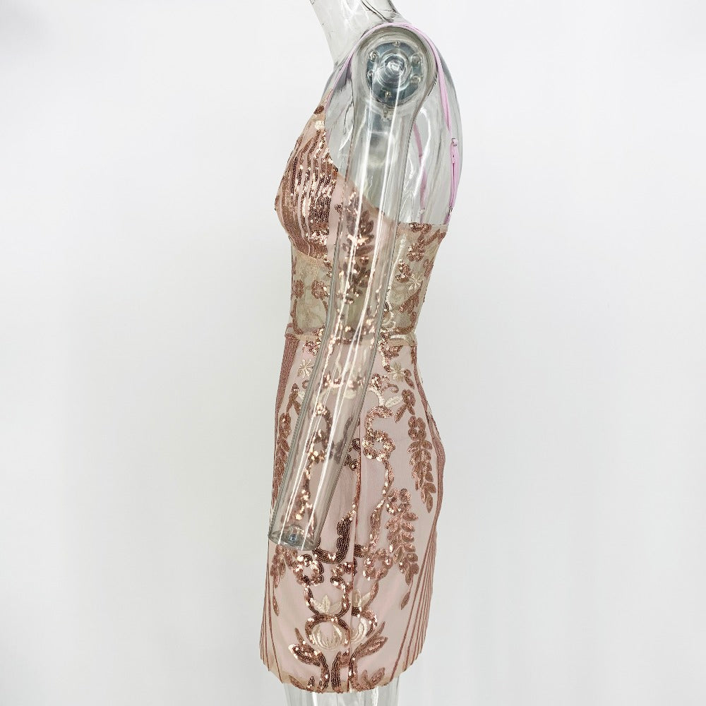 Birthday Sequin Dress (Rose Gold)