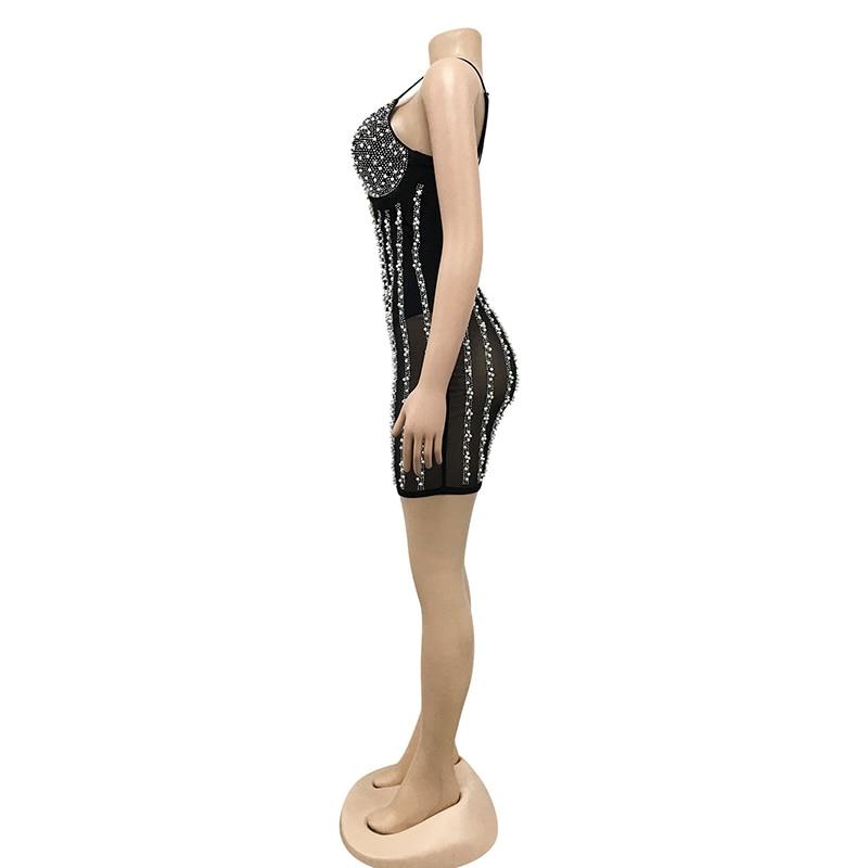 Bella Pearl Dress (Black)