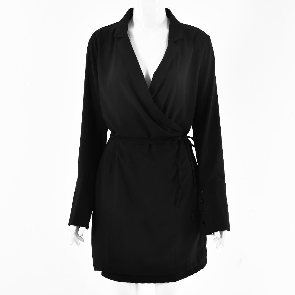 Croix Wrap Dress (Black)