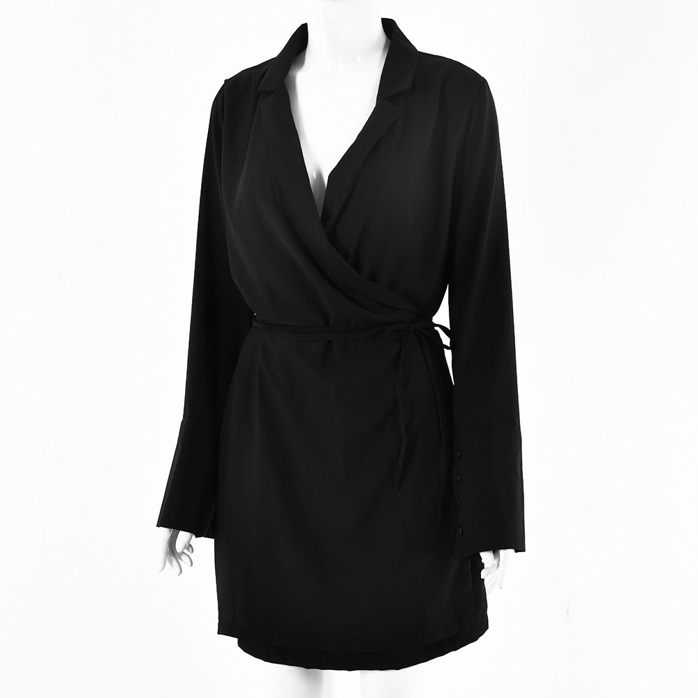 Croix Wrap Dress (Black)