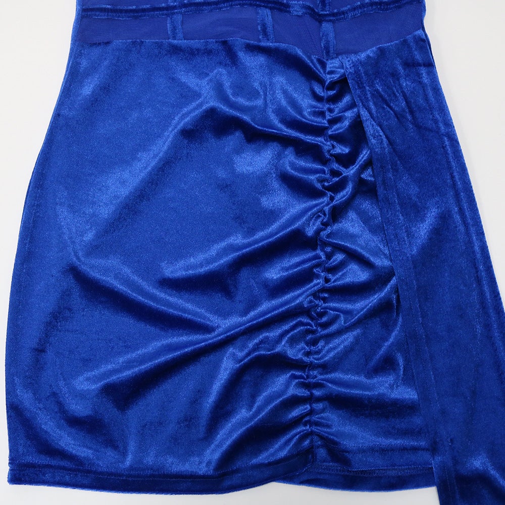 Ciara Off Shoulder Dress (Blue)