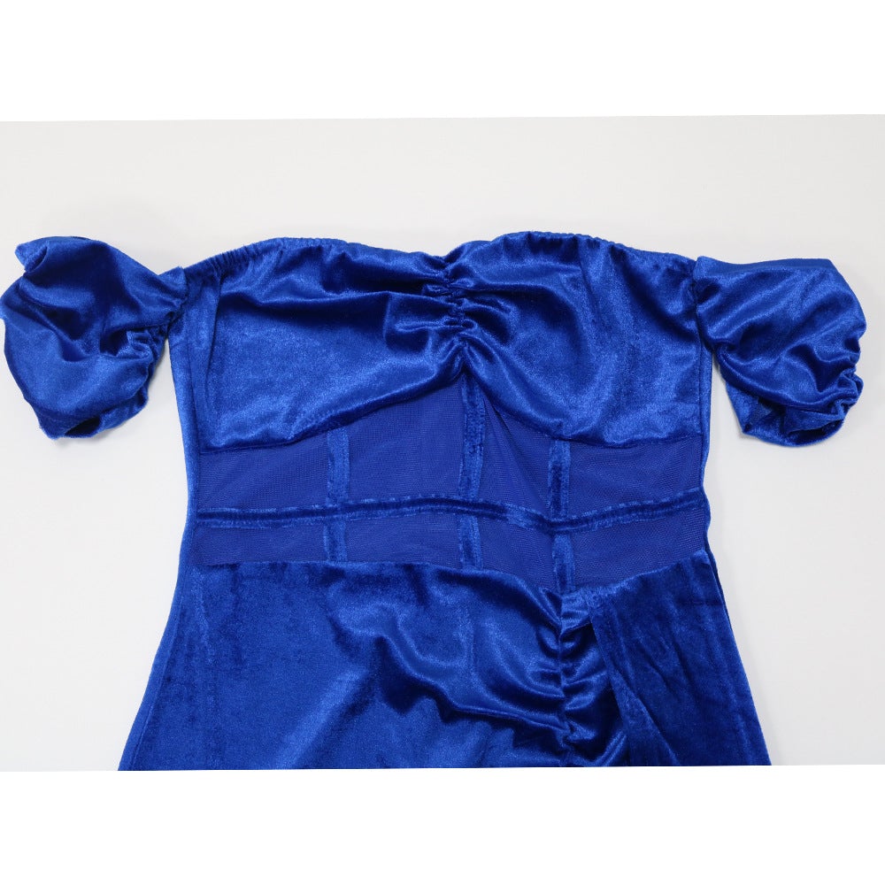 Ciara Off Shoulder Dress (Blue)