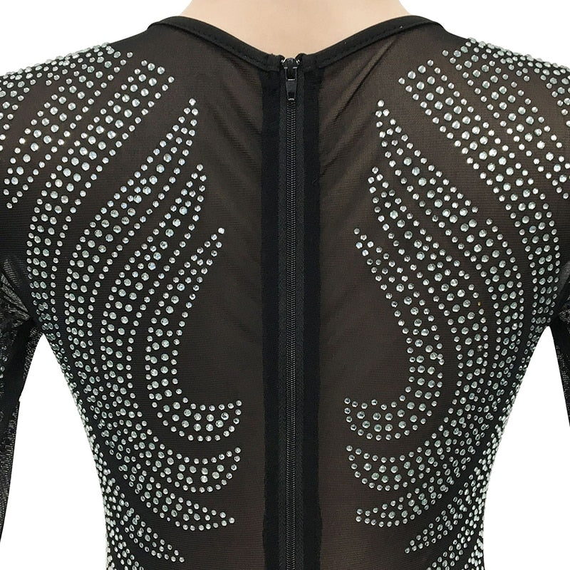 Crystal Swan Dress (Black)