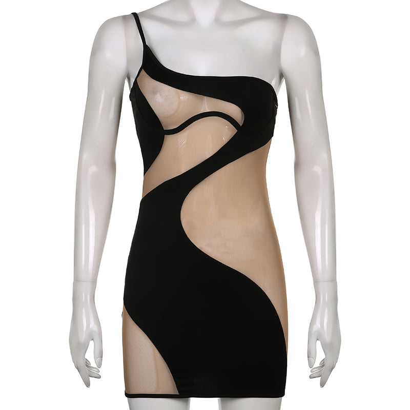 Eve Swirl Dress (Black)