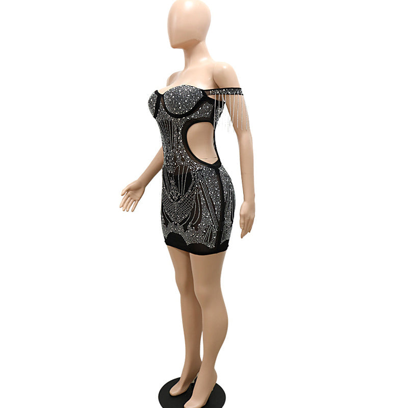 Nicky Crystal Dress (Red)