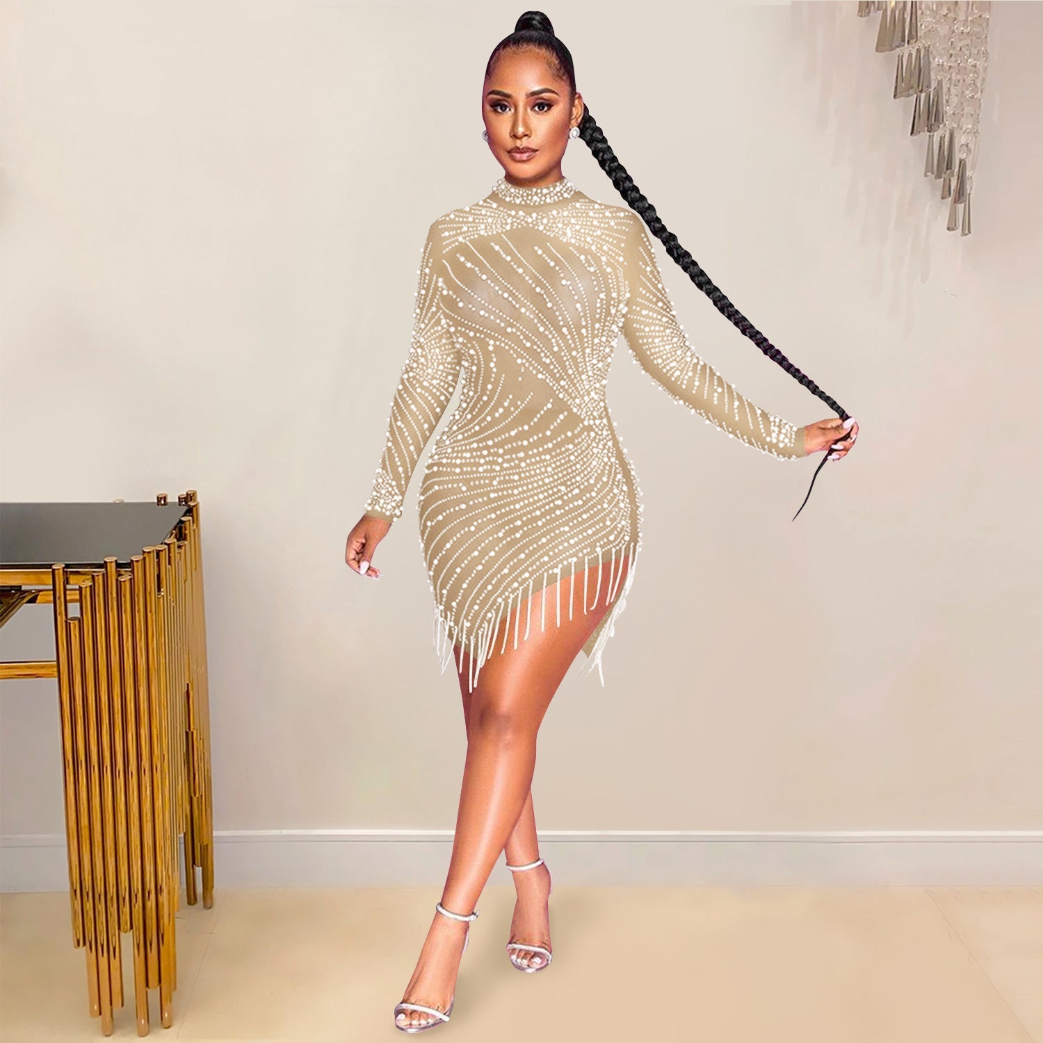 Ellie Dress (Nude) Rome Fashion House Ellie Dress (Nude) Rome Fashion House