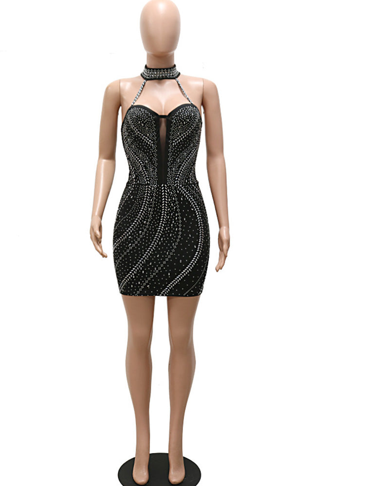 Yara Crystal Dress (Black)