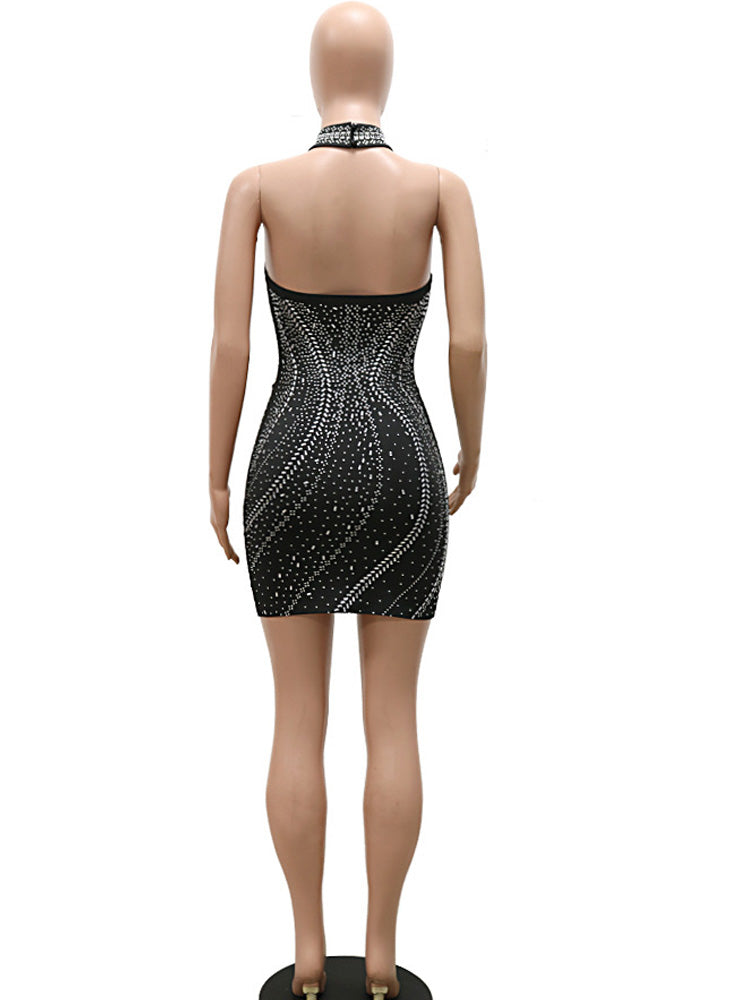 Yara Crystal Dress (Black)