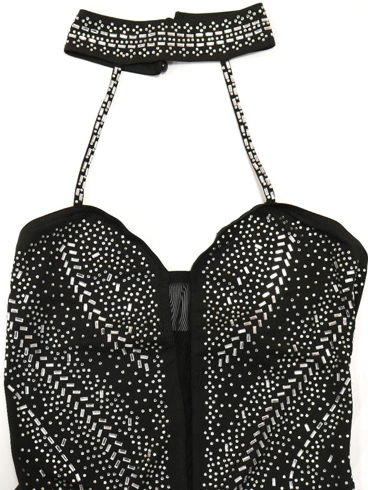 Yara Crystal Dress (Black)