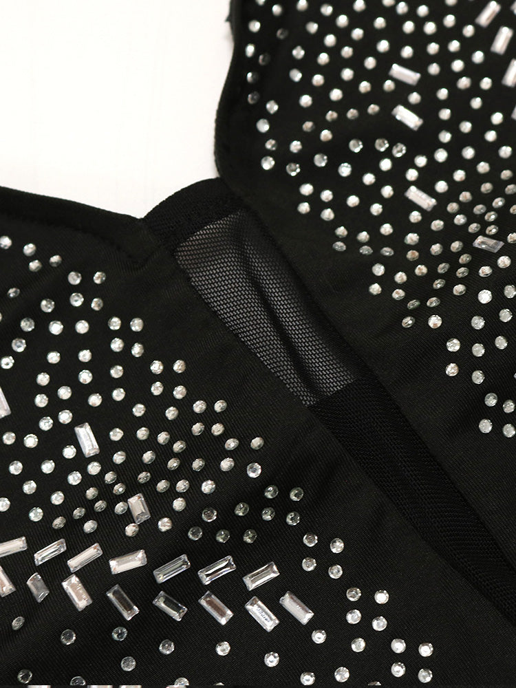 Yara Crystal Dress (Black)