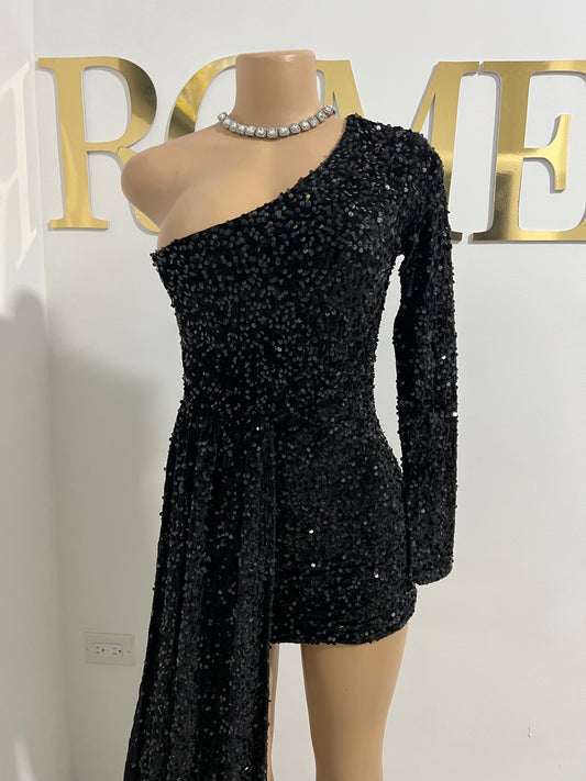 Holly Super Mini Allegra Dress (Black)