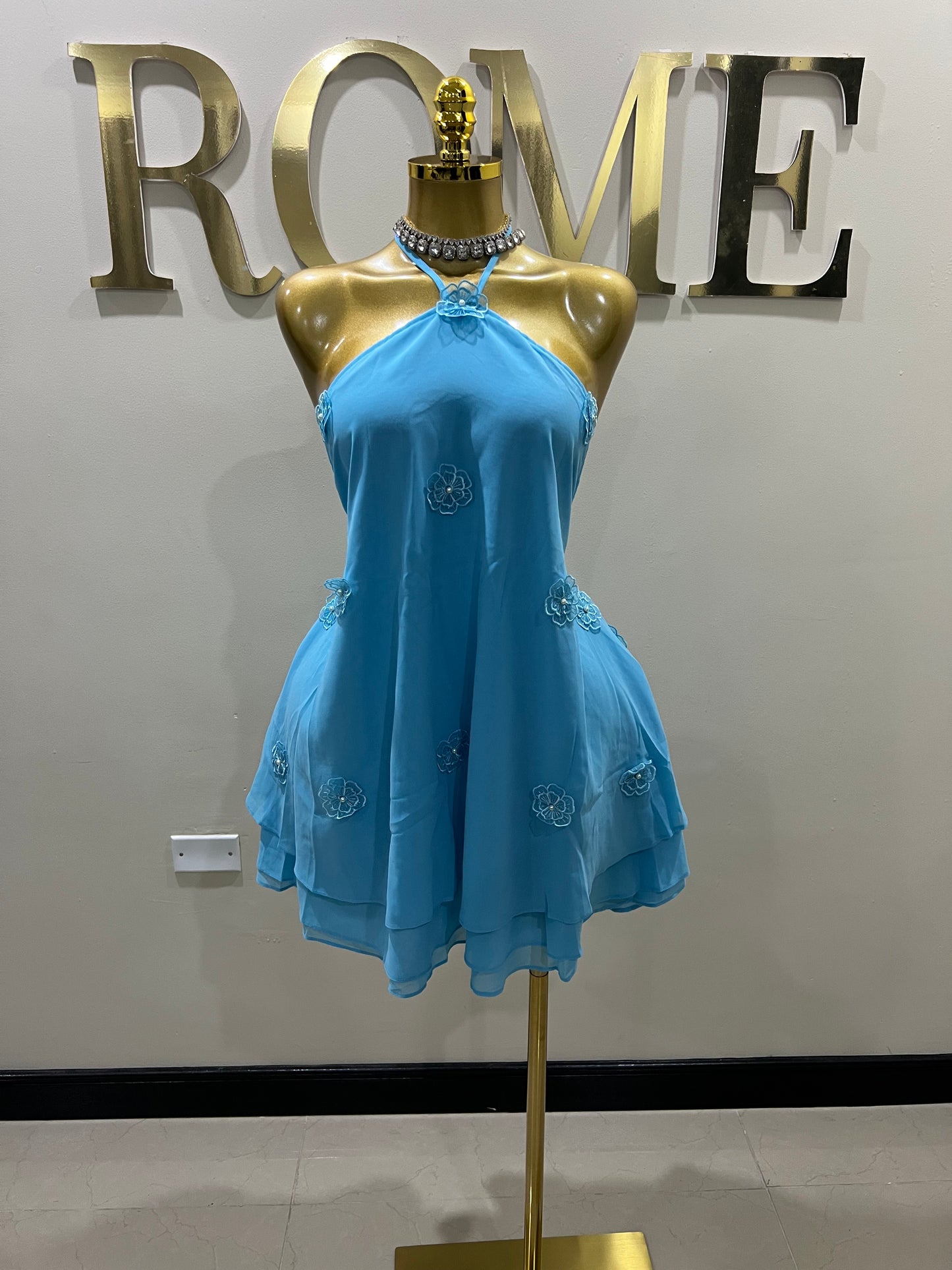 Rumi Petal Dress (Blue)