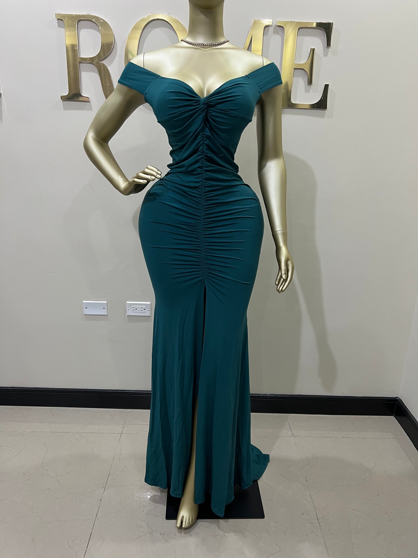 Kerry Elle Train Dress (Green)